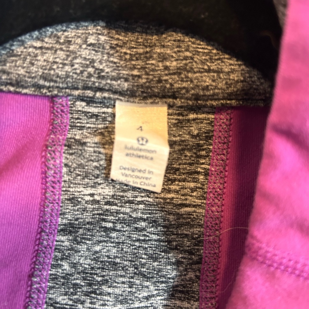 Lululemon vintage purple and gray jacket size 4 - Picture 6 of 8